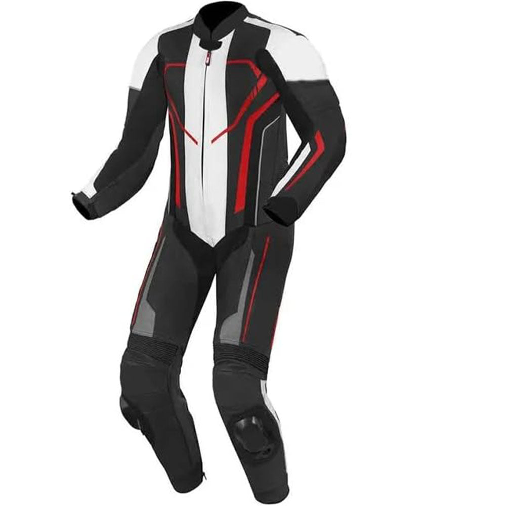 Motorcycle Black One Piece Leather Racig Suit