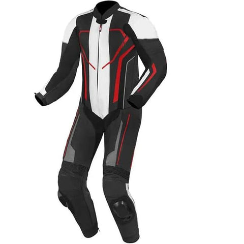 Motorcycle Black One Piece Leather Racig Suit