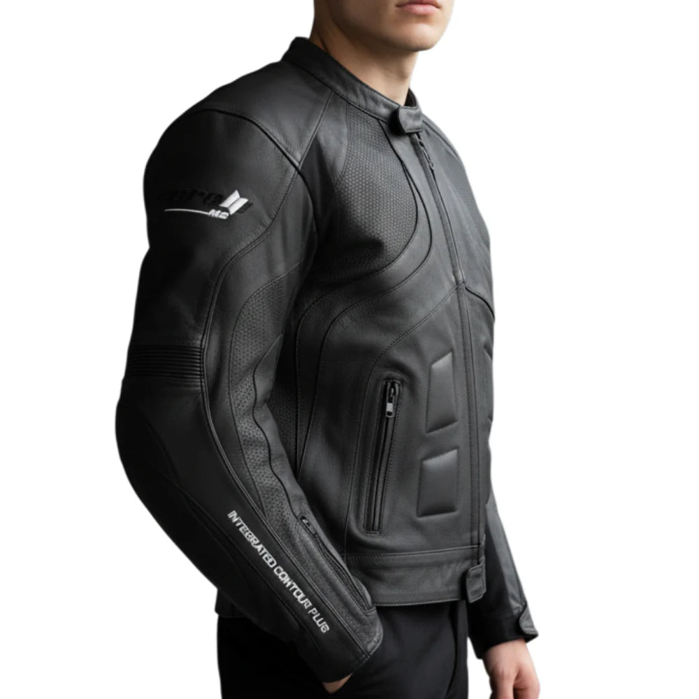 Transporter Black Men’s Leather Motorcycle Jacket - Professional CE-Armored Urban Gear