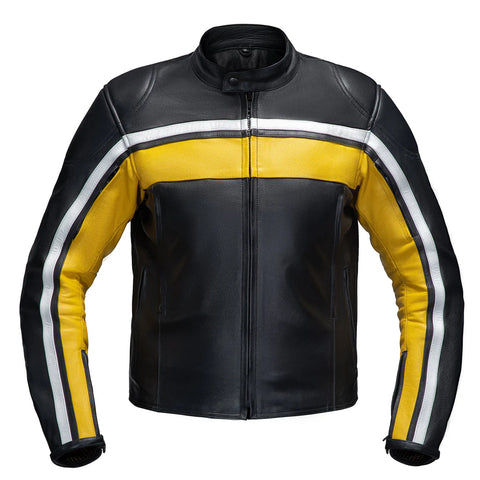 Karl Professional Men’s Motorcycle Racing Leather Jacket - CE Armored Track Gear