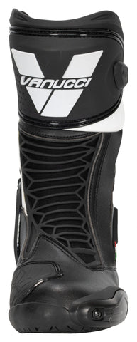 Vanucci RV6 Performance Lady Motorcycle Boots — Women’s Racing Boots with Microfiber Construction, Shin Protection, and Sport Riding Comfort