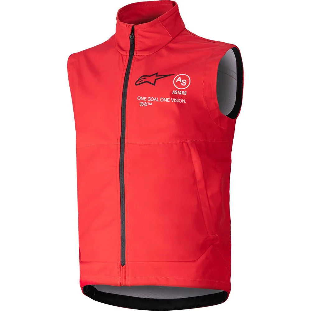 Alpinestars Techstar Softshell Vest Bright Red Men's Motorcycle Riding Windproof Lightweight Gilet