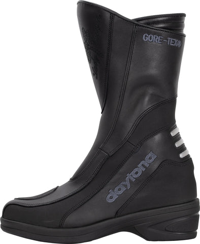 Daytona Lady Evoque GTX Motorcycle Boots — Women’s Black Leather Touring Boots with Gore-Tex Waterproof Protection, Elevated Heel, and Premium Comfort