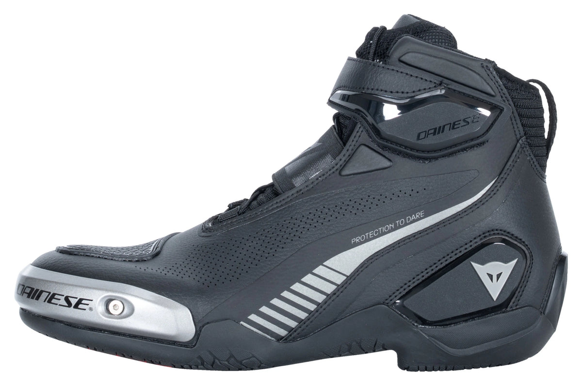 Dainese Superya Motorcycle Shoes — Black Anthracite Sports Boots with Racing Style, Magnesium Protection, and Breathable Comfort