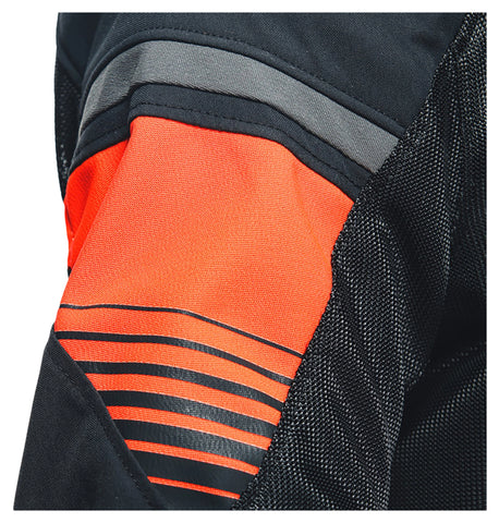 Air Fast Textile Motorcycle Jacket Black Grey Neon Red | Men’s Protective Riding Jacket