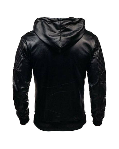 Men’s Premium Black Genuine Leather Cafe Racer Jacket
