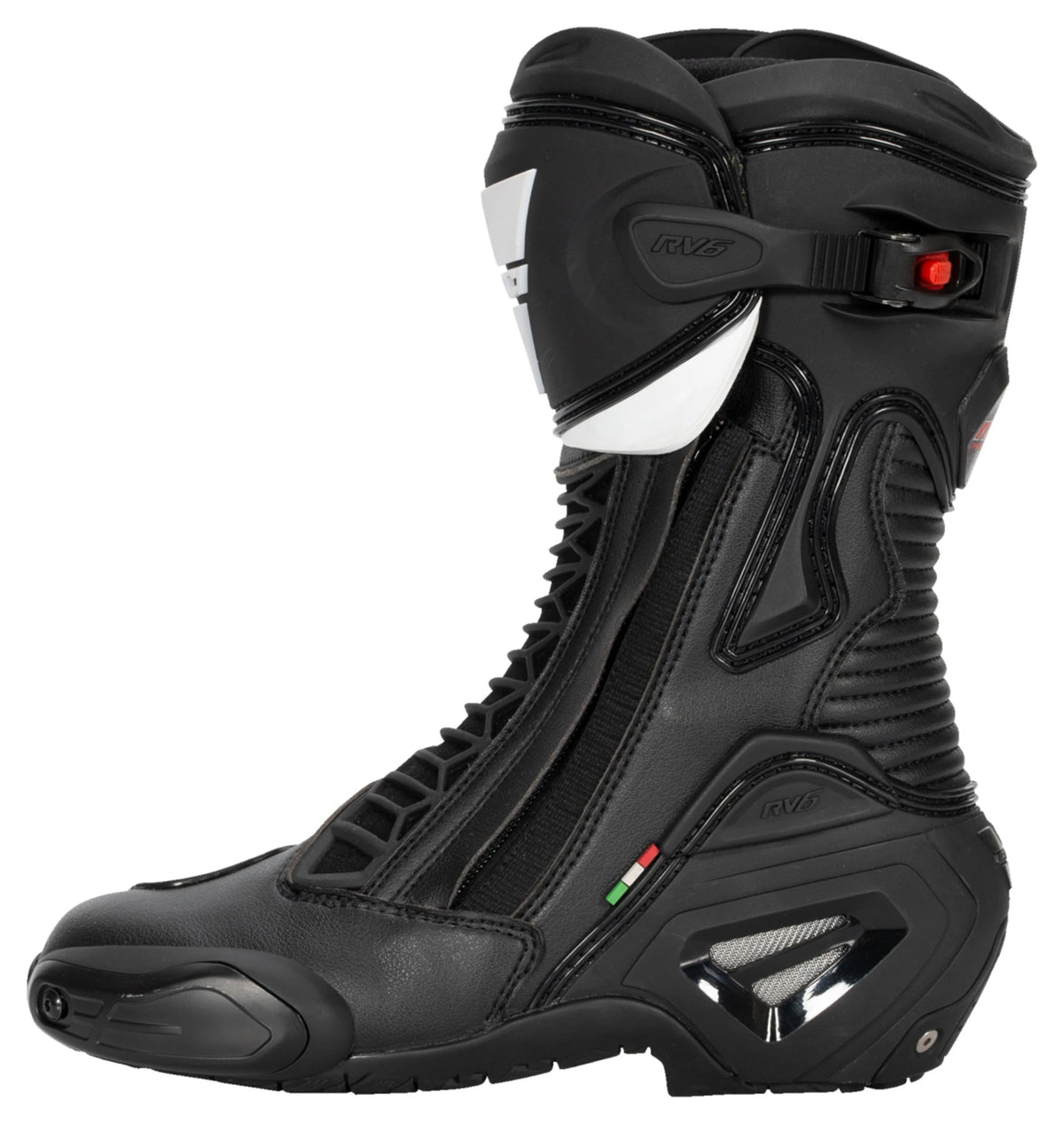 Vanucci RV6 Performance Lady Motorcycle Boots — Women’s Racing Boots with Microfiber Construction, Shin Protection, and Sport Riding Comfort