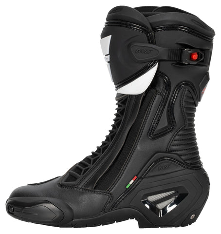 Vanucci RV6 Performance Lady Motorcycle Boots — Women’s Racing Boots with Microfiber Construction, Shin Protection, and Sport Riding Comfort