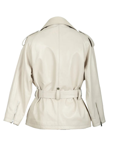 Women’s Cleo Biker Leather Jacket – Sophisticated Slim-Fit Luxe Moto Jacket
