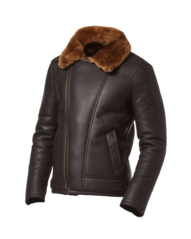 Men’s Eric Aviator Bomber Leather Jacket – Premium Heritage Flight Jacket