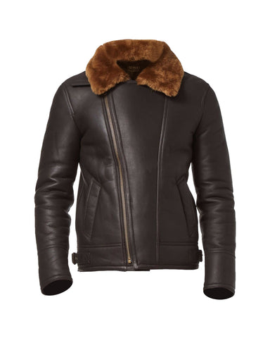 Men’s Eric Aviator Bomber Leather Jacket – Premium Heritage Flight Jacket