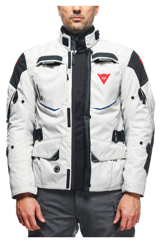 Splugen 3L D-Dry Textile Motorcycle Jacket Grey Blue Black | Waterproof Touring Riding Jacket