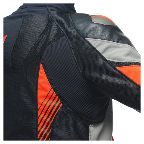 Super Rider 2 Absøluteshell — Black, Grey & Red Textile Jacket, Waterproof Riding Jacket, Sport-Touring Style