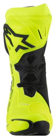 Alpinestars Supertech R Vented Motorcycle Boots — Neon Yellow Race Boots with Maximum Airflow, Premium Protection, and Track-Ready Performance