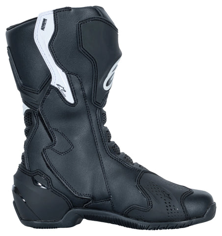 Alpinestars Stella SMX-6 V3 Women’s Motorcycle Boots — Black/White Sport Riding Boots with Female Fit, TPU Protection, and Track-Ready Comfort