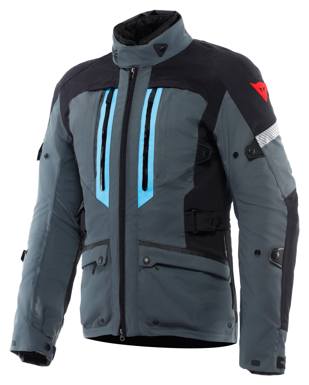 Mangen Absøluteshell Pro Men’s Textile Motorcycle Jacket Blue Black | Waterproof Adventure Riding Jacket