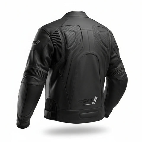 Transporter Black Men’s Leather Motorcycle Jacket - Professional CE-Armored Urban Gear