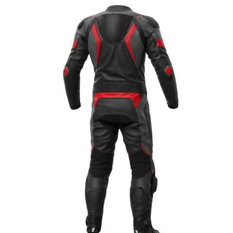 Honda Black Leather Motorcycle Racing Suit – CE-Certified Protection