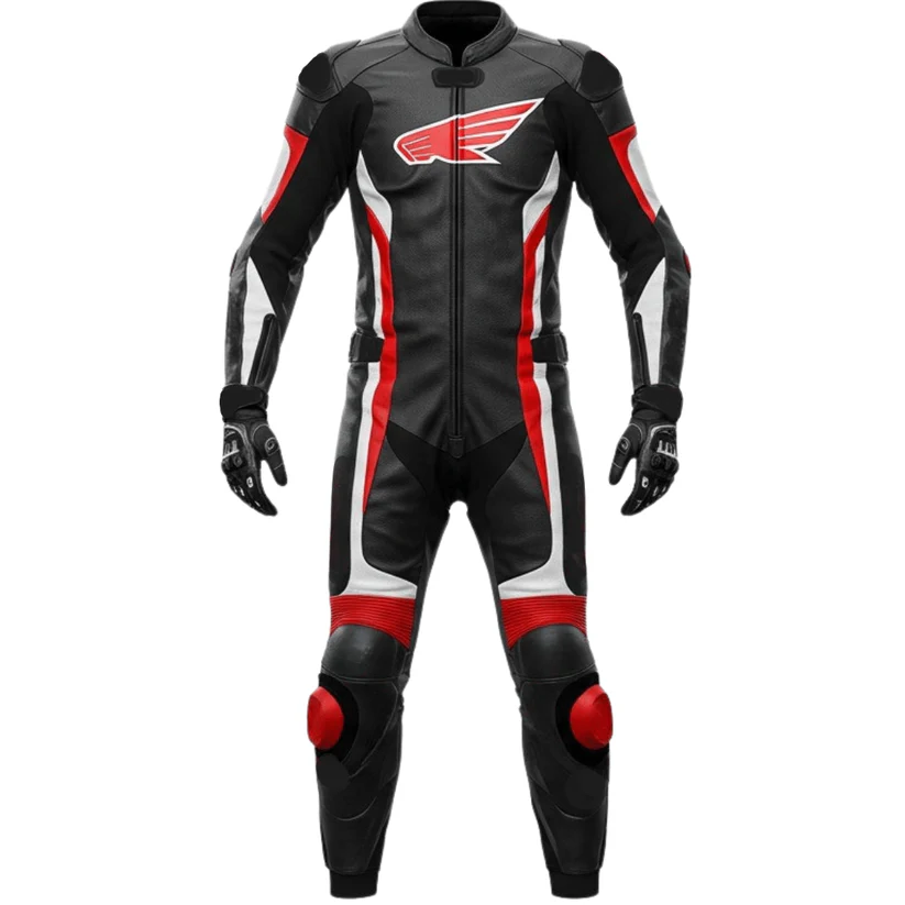 Honda One-Piece Leather Motorcycle Suit – Professional Race Gear