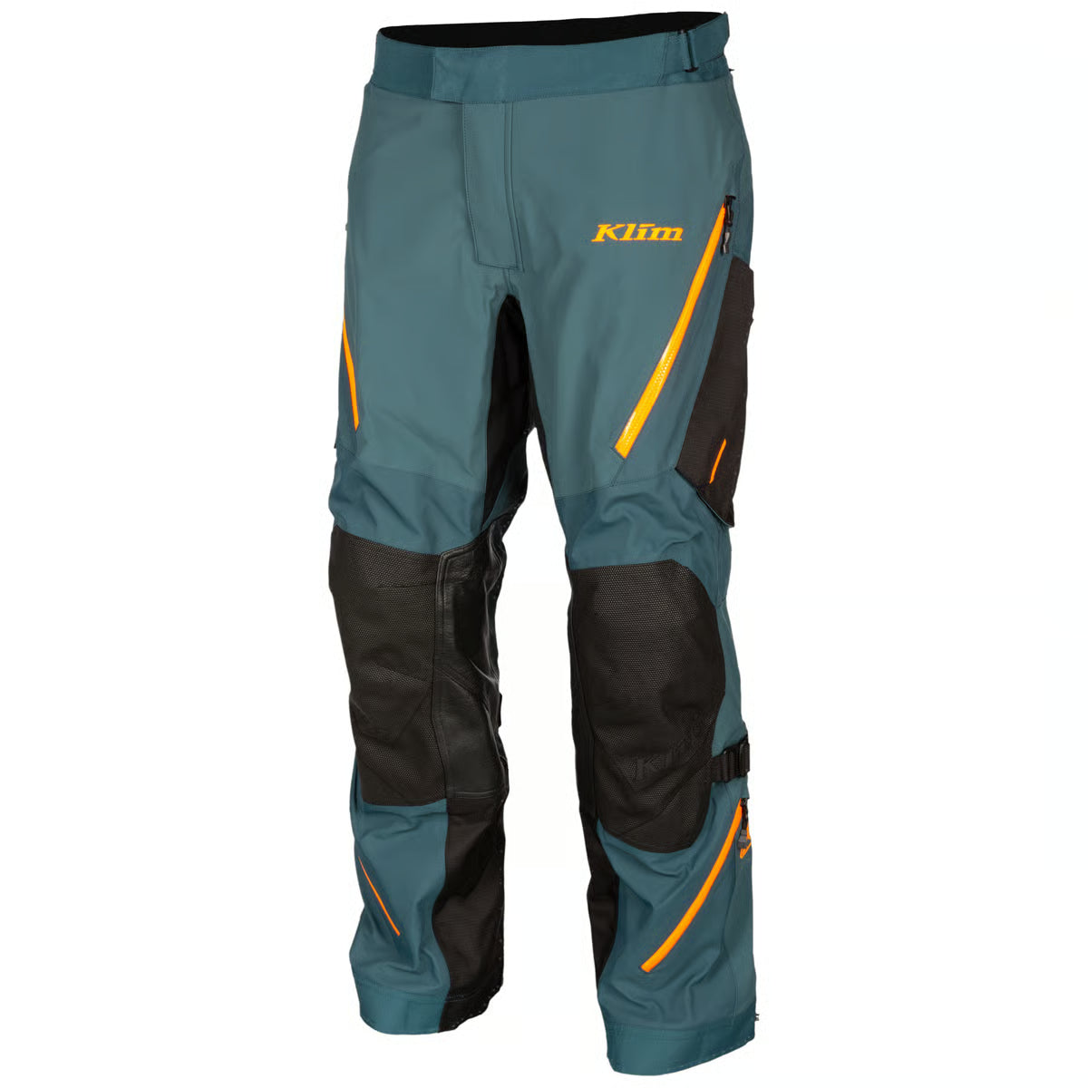 Klim Badlands Pro Pants Petrol / Strike Orange Men’s Adventure Motorcycle Trousers – GORE-TEX Waterproof CE Level 2 Touring Pants