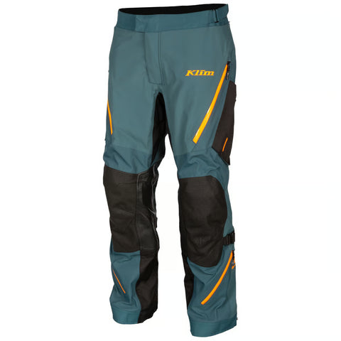 Klim Badlands Pro Pants Petrol / Strike Orange Men’s Adventure Motorcycle Trousers – GORE-TEX Waterproof CE Level 2 Touring Pants