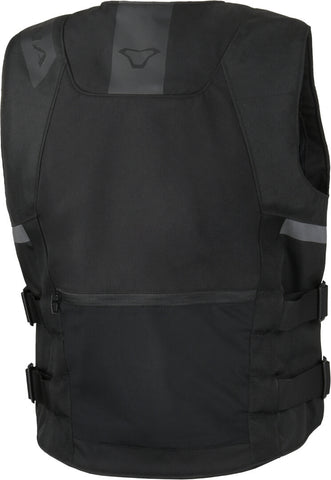 Macna MUTV-1 Solid Motorcycle Vest Black Men's Textile Riding Utility Vest Touring Adventure Gear