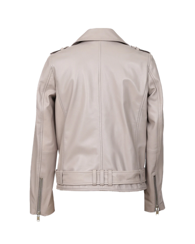 Women’s Nora Belted Biker Leather Jacket – Premium Slim-Fit Moto Jacket with Waist Belt