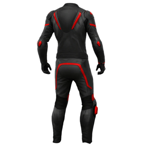 Premium Black & Red Motorcycle Suit | CE-Certified Racing Safety