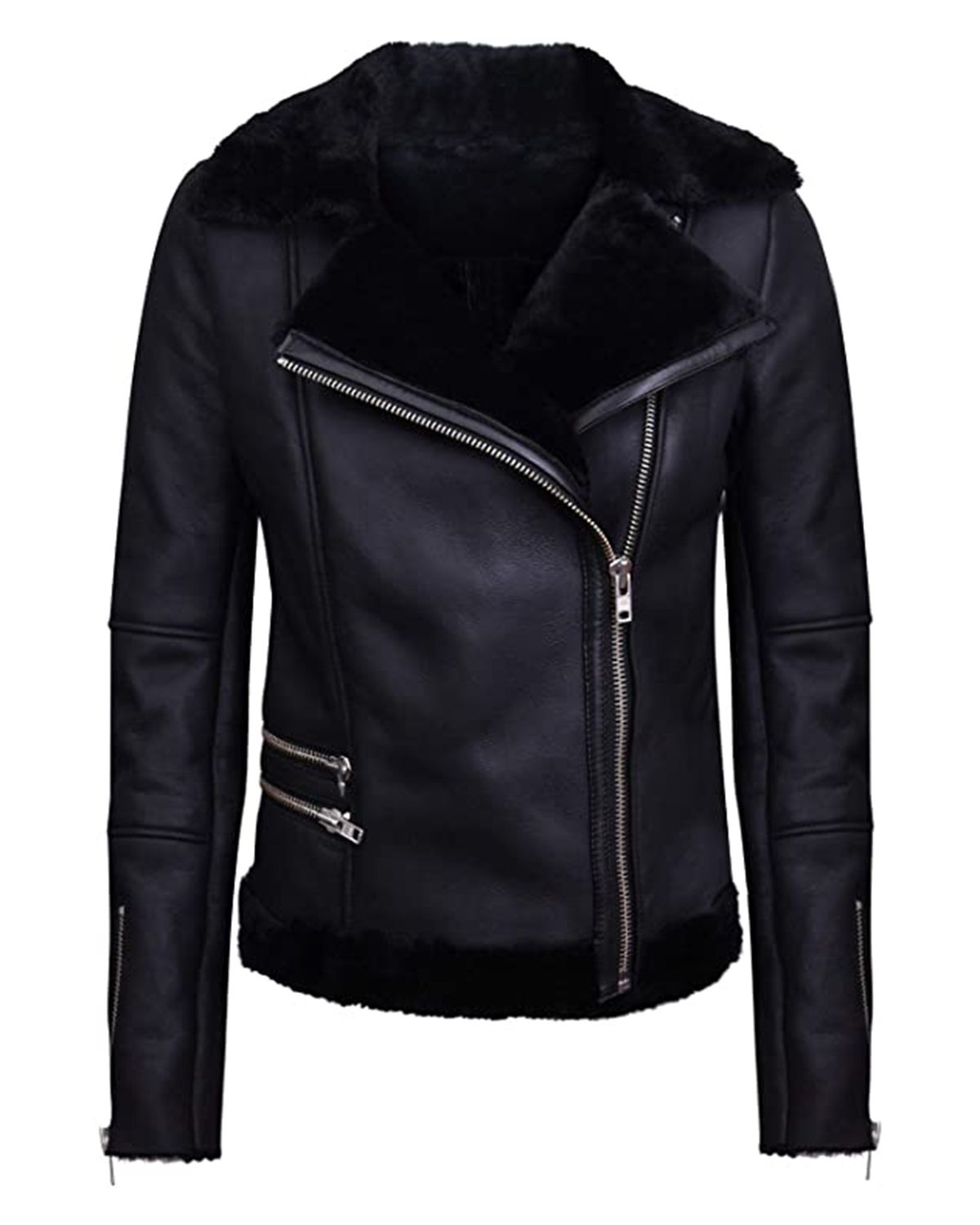 Women’s Riley Biker Leather Jacket – Premium Slim-Fit Modern Moto Jacket