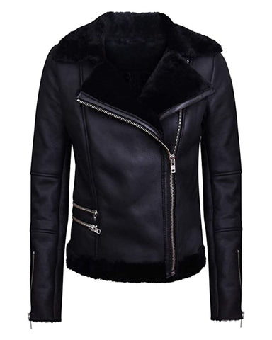 Women’s Riley Biker Leather Jacket – Premium Slim-Fit Modern Moto Jacket