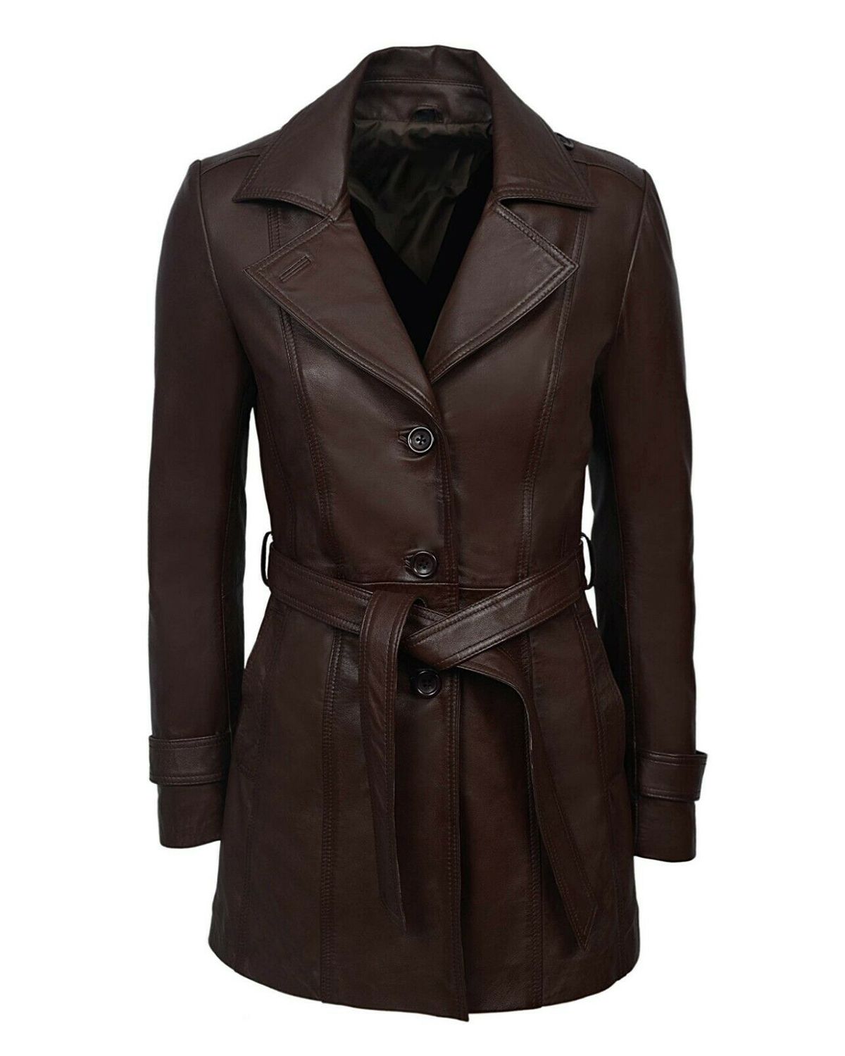 Women's Shelby Leather Trench Motorcycle Coat - Iconic Peaky Blinders Rider