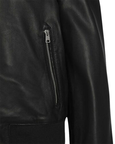 Ezra Bomber Leather Jacket – Modern Slim-Fit Urban Flight Jacket