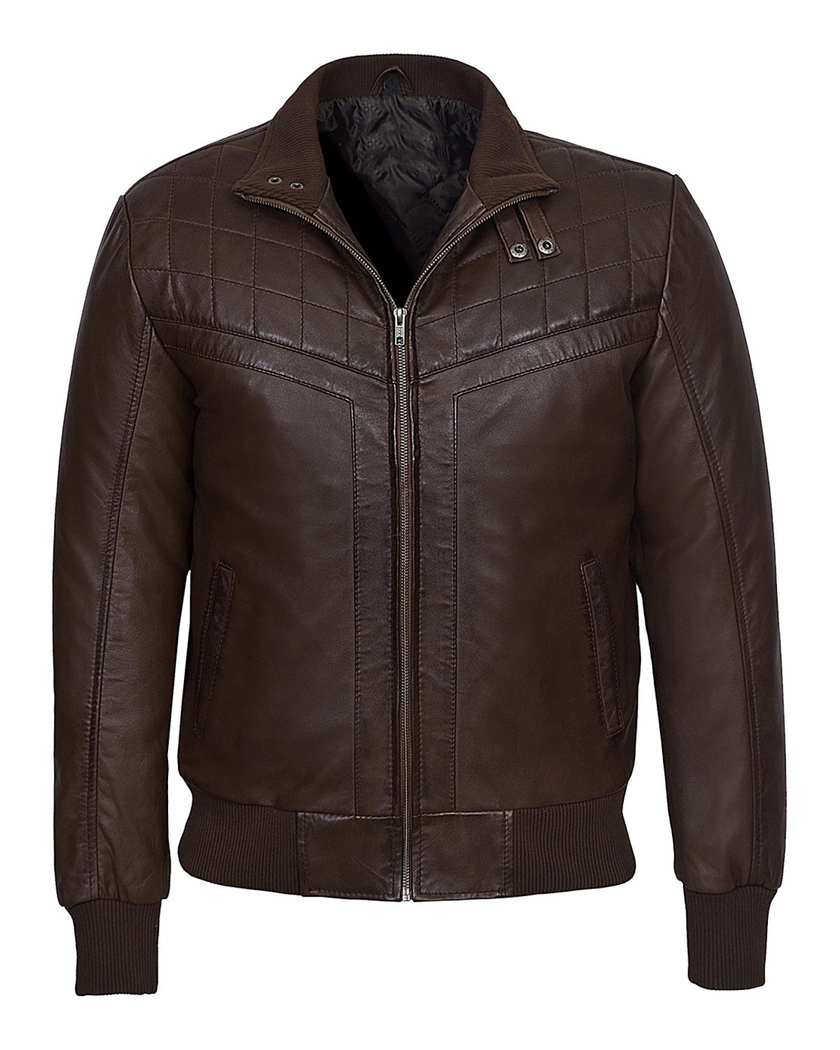 Men’s  Retro Bomber Leather Jacket – Vintage-Inspired Urban Flight Jacket
