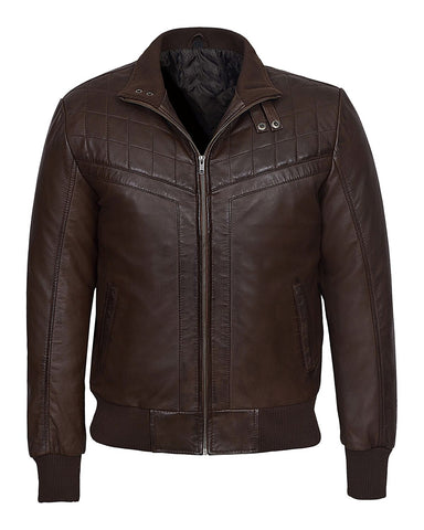 Men’s  Retro Bomber Leather Jacket – Vintage-Inspired Urban Flight Jacket
