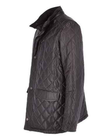 Women's Ronnie Quilted Leather Motorcycle Coat - Luxe Biker Layering Essential