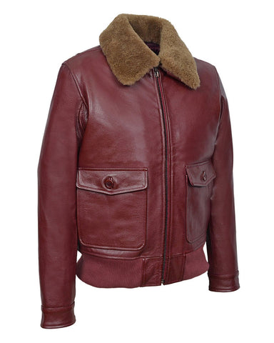 Men’s Kevin Bomber Leather Jacket – Contemporary Slim-Fit Urban Flight Jacket