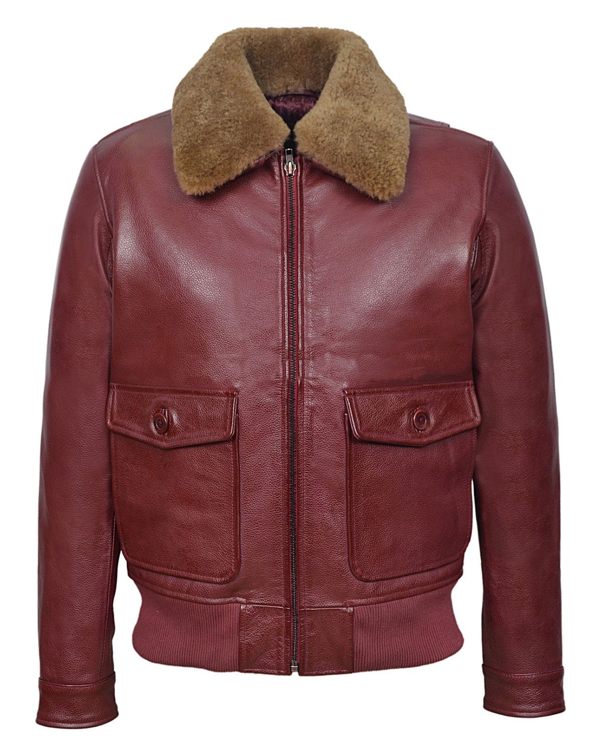 Men’s Kevin Bomber Leather Jacket – Contemporary Slim-Fit Urban Flight Jacket