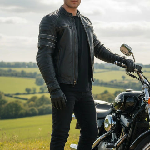 Fortuna Men’s Professional Motorcycle Racing Leather Jacket